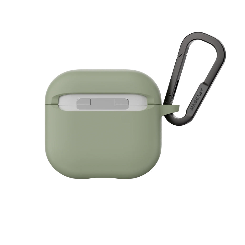 Mageasy Skin AirPods 4 Case – Soft-Touch TPU Protective Cover with Shock Absorption & Carabiner