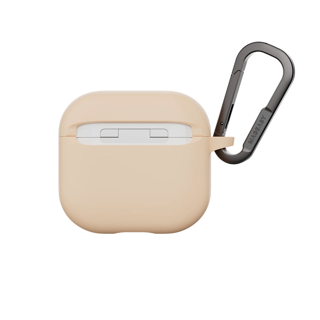 Mageasy Skin AirPods 4 Case – Soft-Touch TPU Protective Cover with Shock Absorption & Carabiner