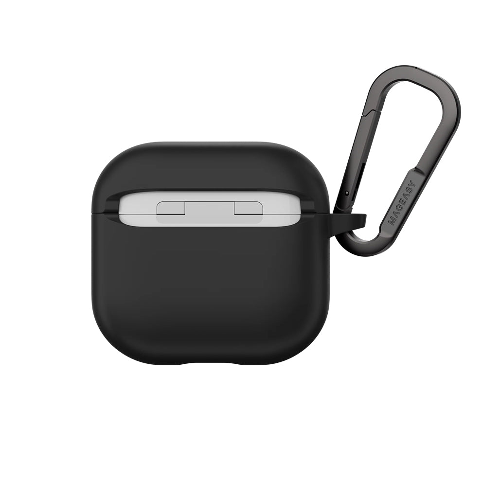 Mageasy Skin AirPods 4 Case – Soft-Touch TPU Protective Cover with Shock Absorption & Carabiner