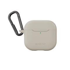Mageasy Skin AirPods 4 Case – Soft-Touch TPU Protective Cover with Shock Absorption & Carabiner