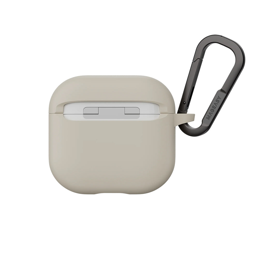 Mageasy Skin AirPods 4 Case – Soft-Touch TPU Protective Cover with Shock Absorption & Carabiner
