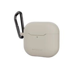 Mageasy Skin AirPods 4 Case – Soft-Touch TPU Protective Cover with Shock Absorption & Carabiner