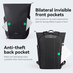 MARK RYDEN 15.6" Laptop Backpack Water-Resistant Oxford Fabric Travel & Work Bag - MR4666