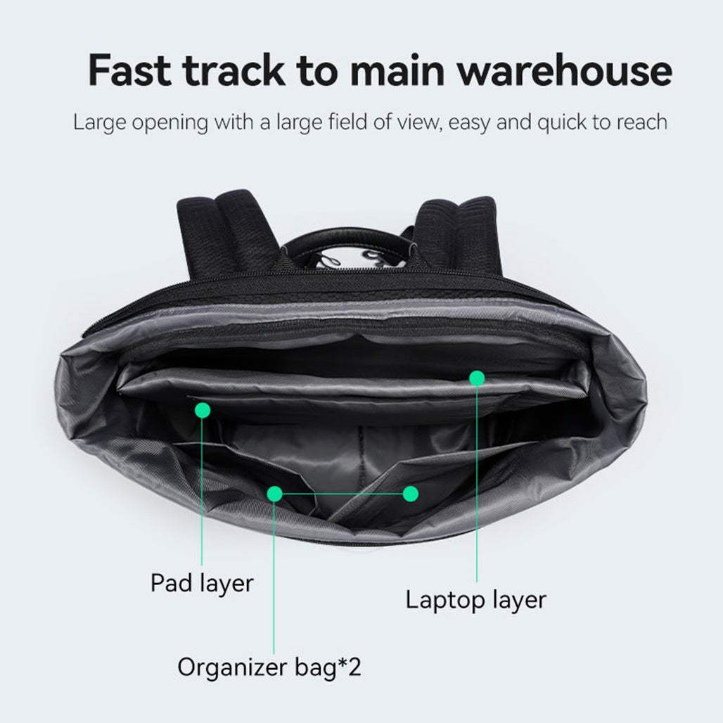 MARK RYDEN 15.6" Laptop Backpack Water-Resistant Oxford Fabric Travel & Work Bag - MR4666
