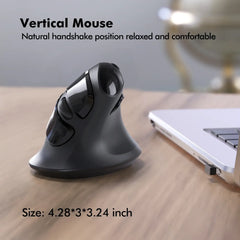 Micropack MP-V03W USB-C USB-A Dual Receiver Vertical Wireless Mouse - Pixel Zones