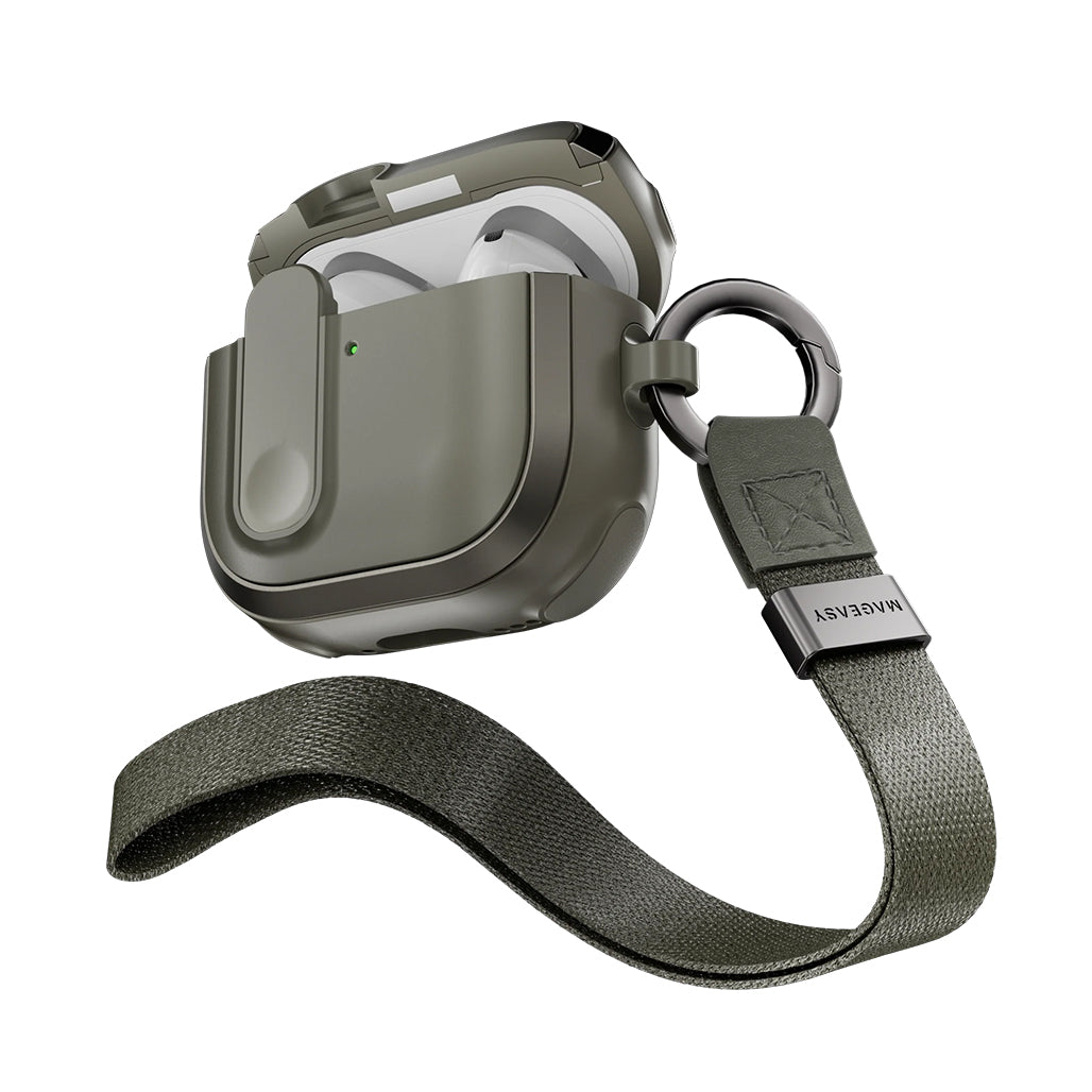 Mageasy Odyssey with Wrist Strap Magnetic Closure AirPods 4 Protective Case