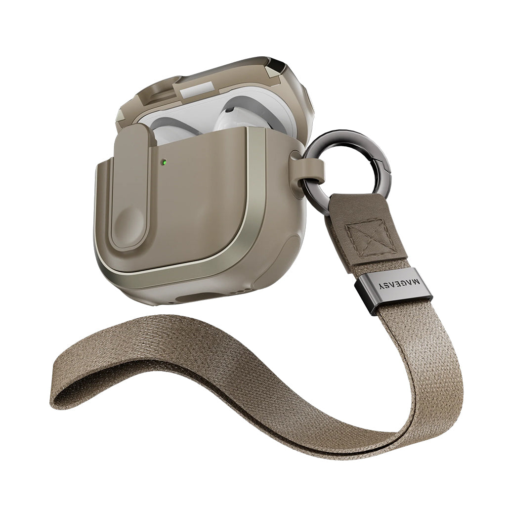 Mageasy Odyssey with Wrist Strap Magnetic Closure AirPods 4 Protective Case