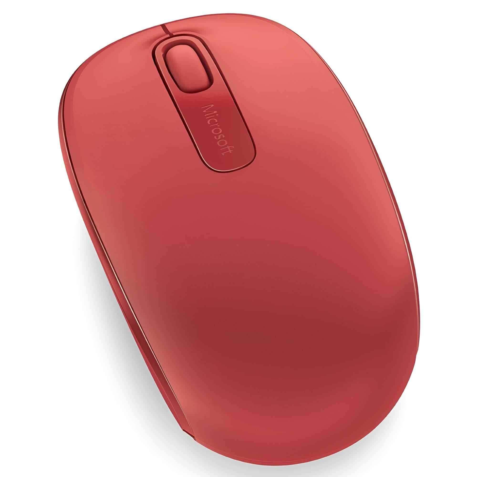 Microsoft Wireless Mobile Mouse 1850 Flame Red - Pixel Zones