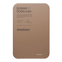 Momax Q.Mag X Magnetic Wireless Power Bank 5000mAh - Sandstone - Slim & Fast Charging