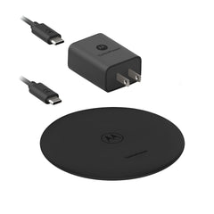 Motorola TurboPower 15W Wireless Charger With 27W Wall Charger + 2M USB-C Cable - Pixel Zones