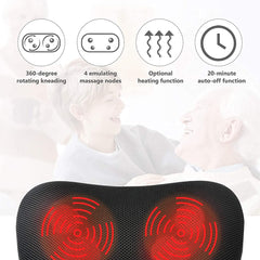 NAIPO Back and Neck Massager Pillow with Heat - Pixel Zones