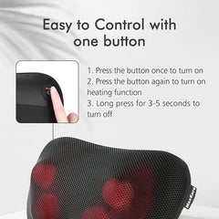 NAIPO Back and Neck Massager Pillow with Heat - Pixel Zones