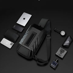 OZUKO Hard Shell Cross Bag With LED Screen And Charging Port - Pixel Zones
