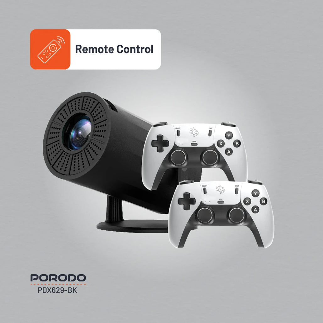 Porodo Gaming Projector with Controllers - Black