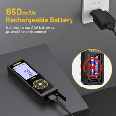 POPOMAN A8 Pro Laser Measure – 60m, Type-C, High Precision