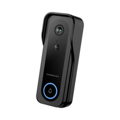 Powerology Smart Doorbell Camera – Black | 3MP, Night Vision, Two-Way Audio
