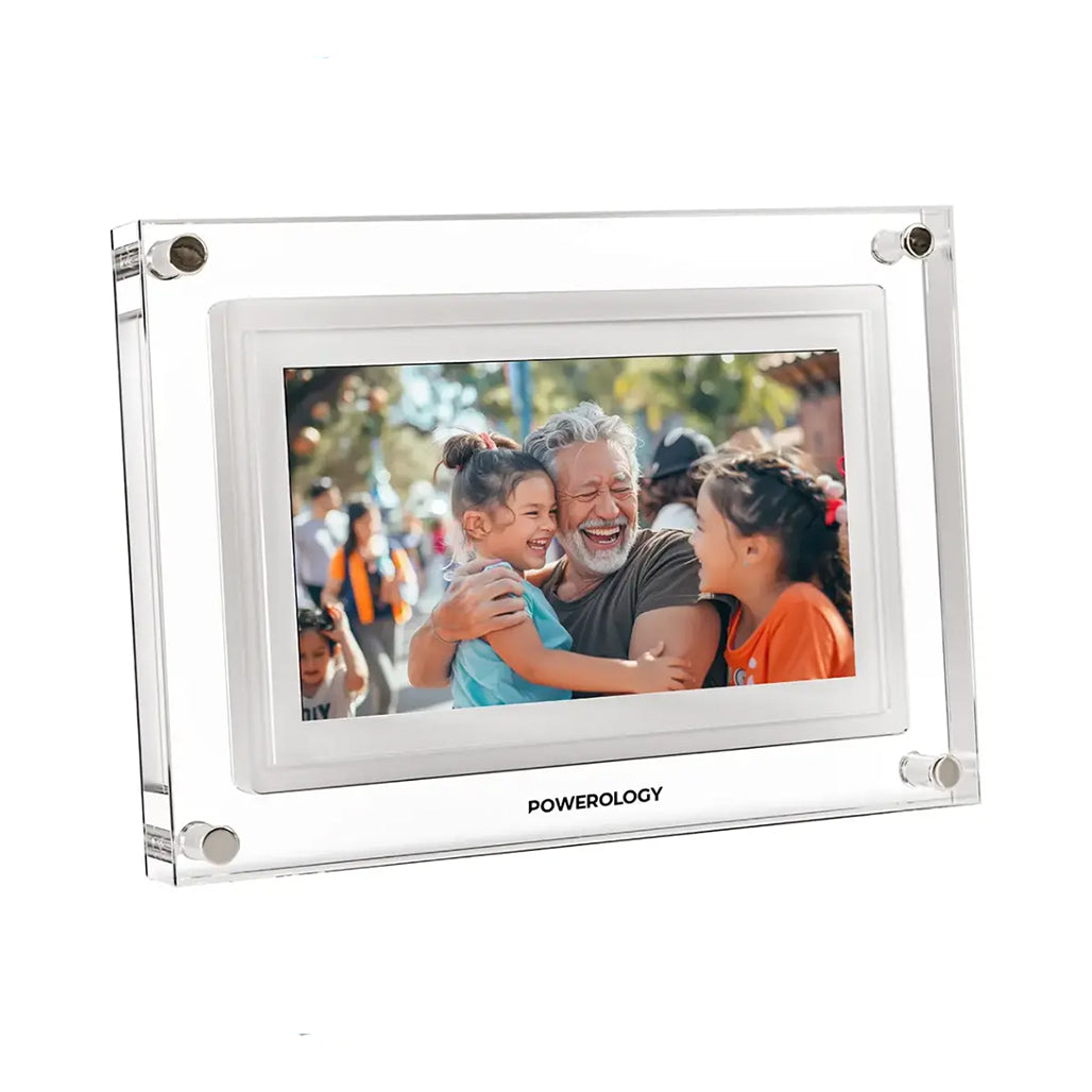 Powerology 7" Smart Frame Digital Photo Display – PSM019WH - White
