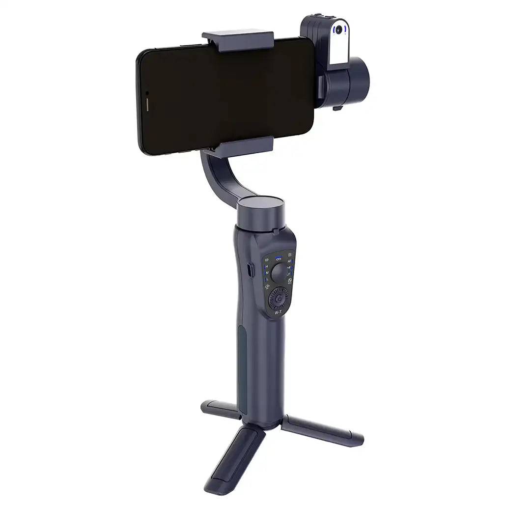 Porodo 3‑Axis AI Gimbal & Fill Light – Object Tracking, Power Bank