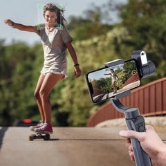 Porodo 3‑Axis AI Gimbal & Fill Light – Object Tracking, Power Bank