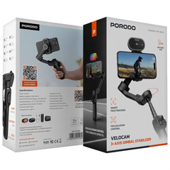 Porodo Velocam 3-Axis Gimbal Stabilizer – PDLFST176BK – Black