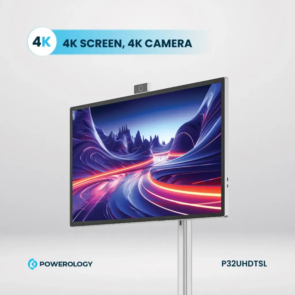 Powerology Android 32” UHD Tablet with Stand – 4K Display, Android 13, 8GB+128GB
