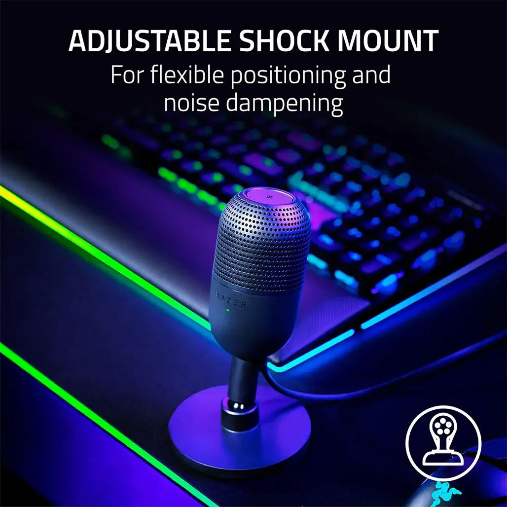 Razer Seiren V3 Mini USB Condenser Mic – Supercardioid, Tap‑to‑Mute