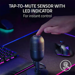 Razer Seiren V3 Mini USB Condenser Mic – Supercardioid, Tap‑to‑Mute