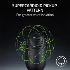 Razer Seiren V3 Mini USB Condenser Mic – Supercardioid, Tap‑to‑Mute