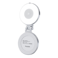 Telesin C03 Magnetic Selfie Ring Light – 3-Level Adjustable Lighting, Rotatable Design, Magnetic Quick Release, Built-In Makeup Mirror – S5-BGD-01