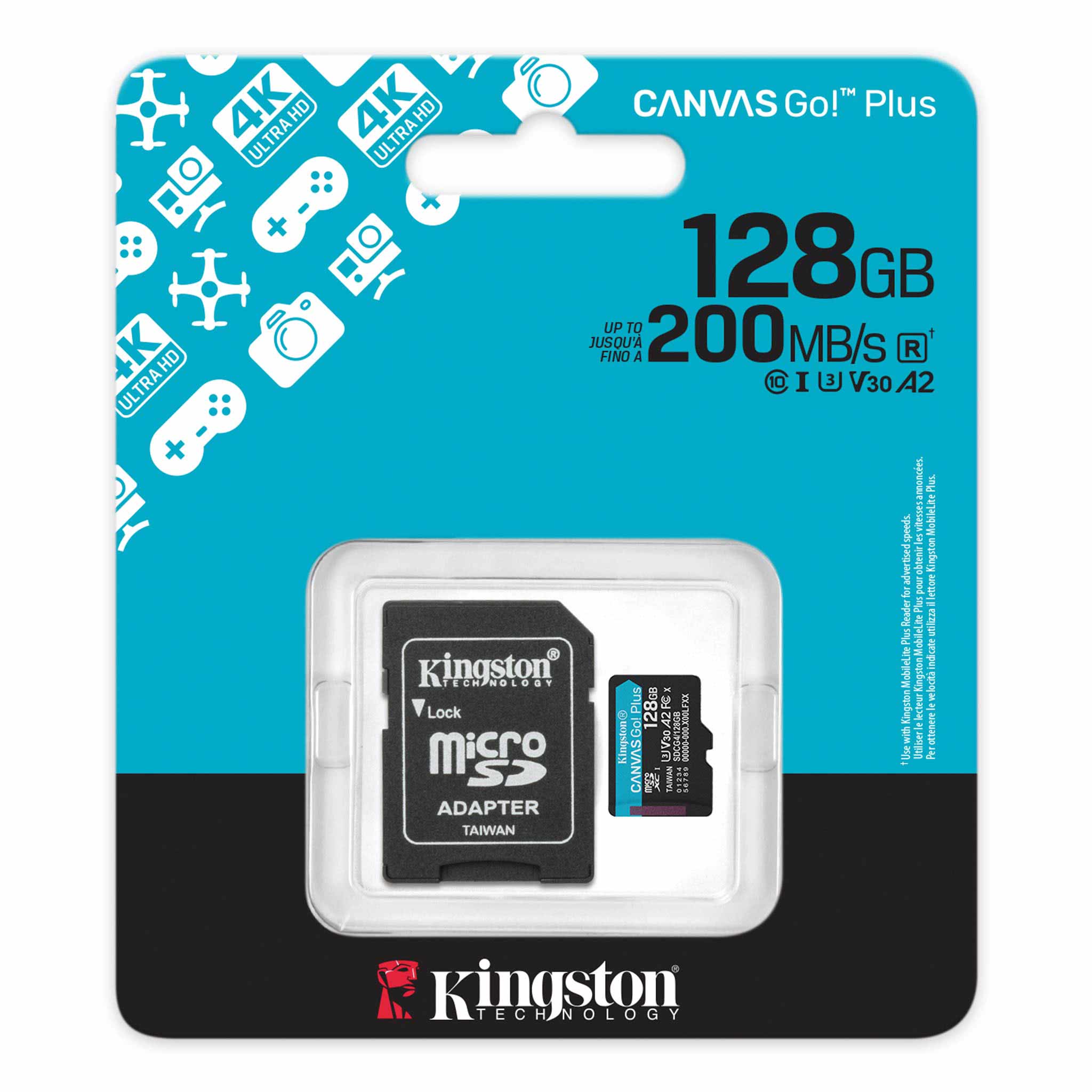 Kingston Canvas Go! Plus microSD Memory Card - SDCG4