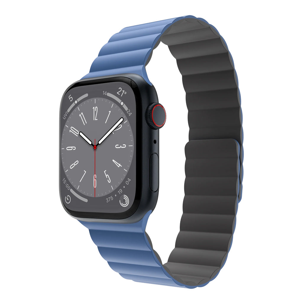 Mageasy SKIN Silicone Magnetic Apple Watch Band 44mm/45mm/49mm - Blue