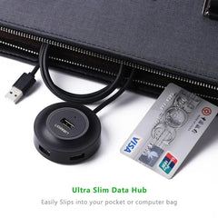 UGREEN 4‑Port USB 2.0 Hub (20277) – Powered Option, 1 m Cable
