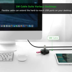 UGREEN 4‑Port USB 2.0 Hub (20277) – Powered Option, 1 m Cable