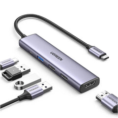Ugreen CM478 USB-C to HDMI HUB Adapter USB-A 3.0 2xUSB-A 2.0 PD - Pixel Zones