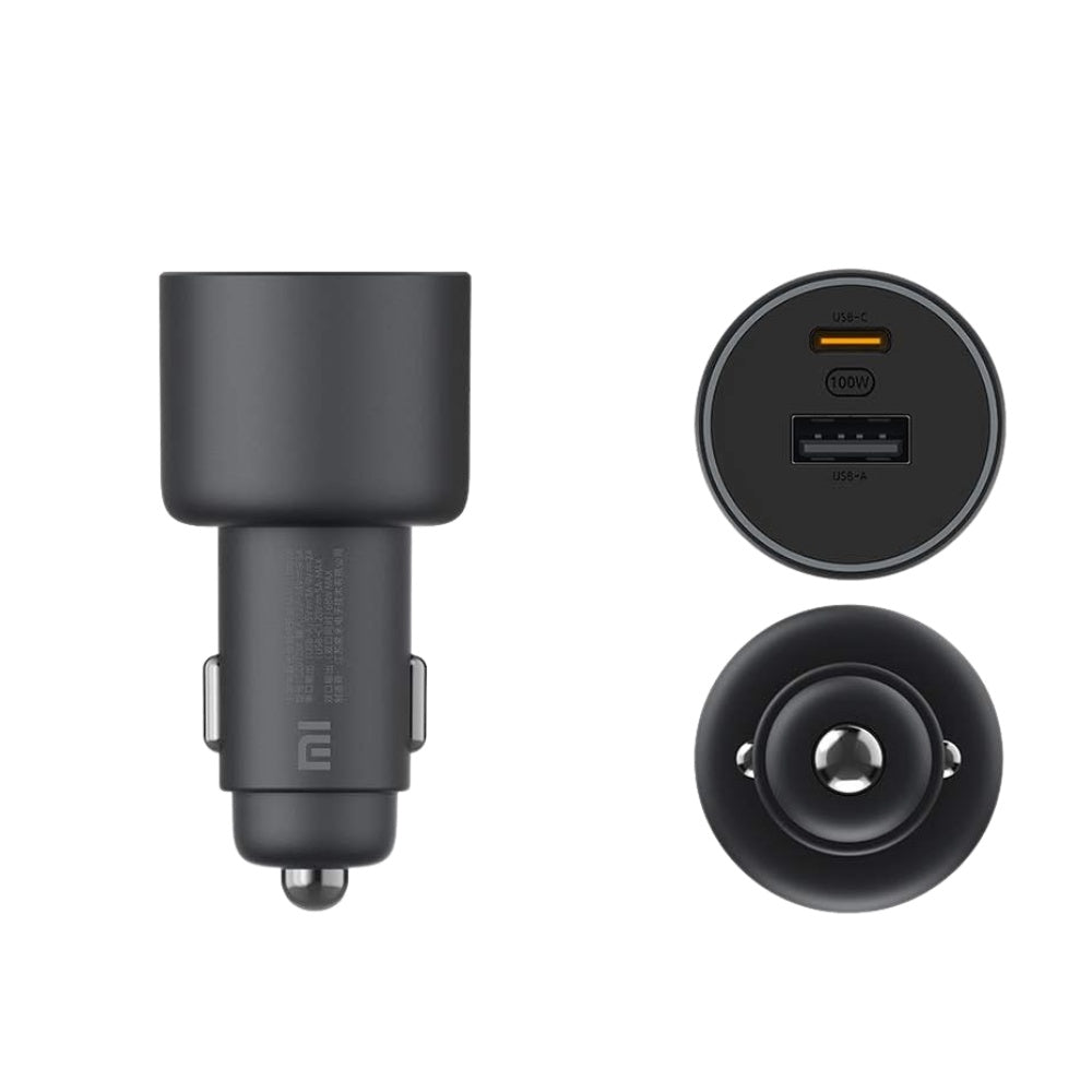 Xiaomi 100W Car Charger USB-C – Dual Port Fast Charging with Light Ring