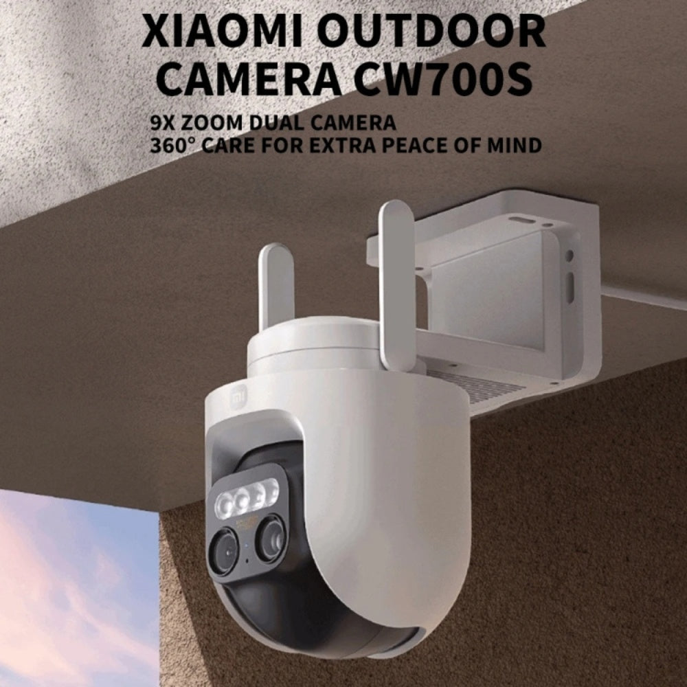 Xiaomi Outdoor Camera CW700S – Dual 4MP Lenses, 9x Hybrid Zoom, 2.5K UHD, Smart Night Vision, IP66 Weatherproof, Human & Vehicle Detection