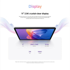 Xiaomi Redmi Pad 2 – 8GB Ram - 356GB Storage - 11″ 2.5K Tablet, Helio G100 Ultra, 9,000 mAh with Cover