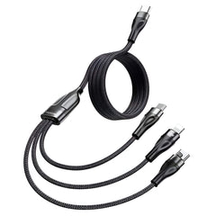 Yesido CA89 3in1 Type-C to Type-C + Lightning 20W + Micro Charging Cable 1.2m - Pixel Zones