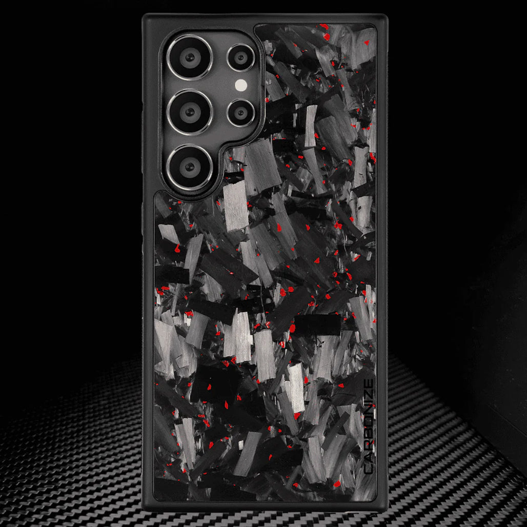 Carbonize Big Flake FORGED Carbon Fiber Cover — Real Carbon Fiber Case for Samsung S Series