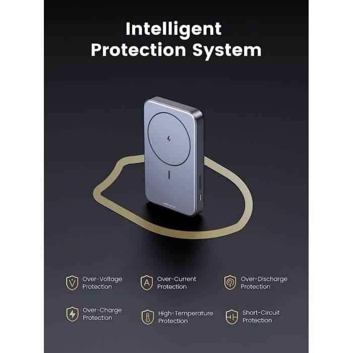 Ugreen PB206 10000mAh USB-C USB-A Magsafe Wireless Power Bank Space Gray - Pixel Zones