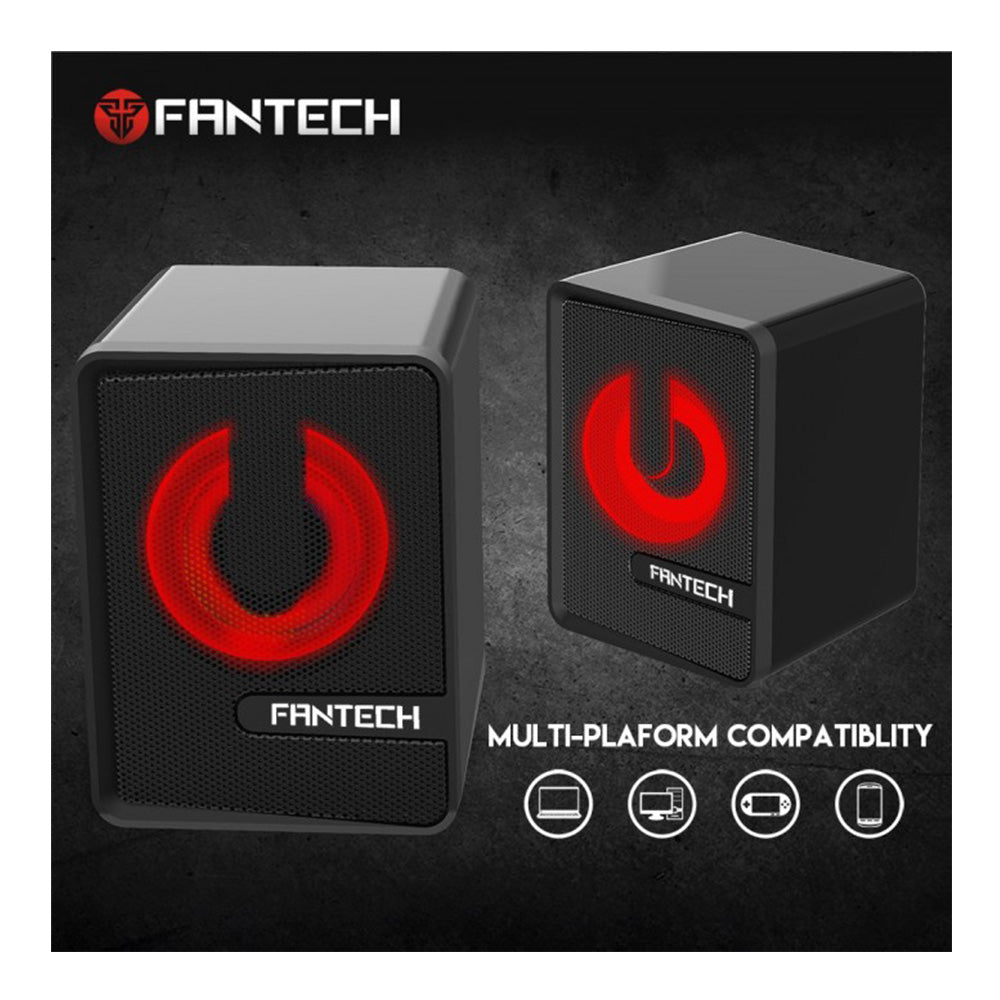 Fantech GS203 BEAT USB RGB Gaming & Music Speaker – Compact Stereo Sound System
