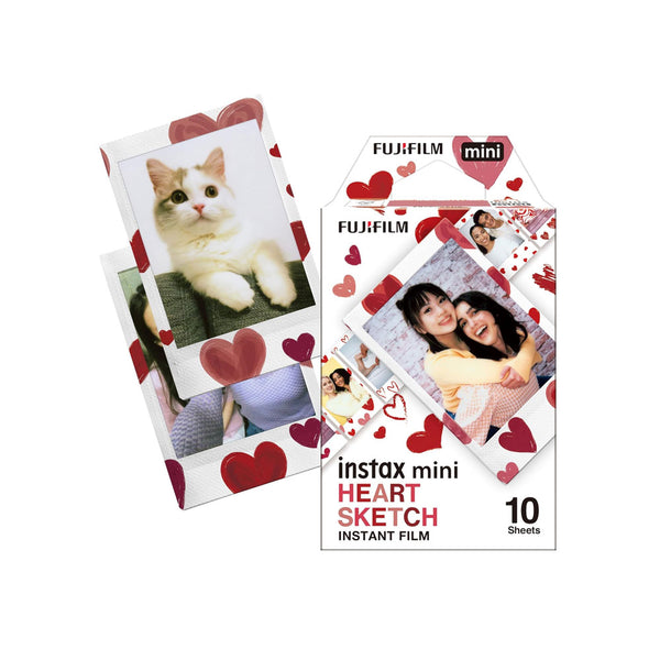 富士フイルム - instax mini 人気柄物HEART SKETCH　30本 300枚分 Fujifilm launches a New INSTAX mini-format film “HEART