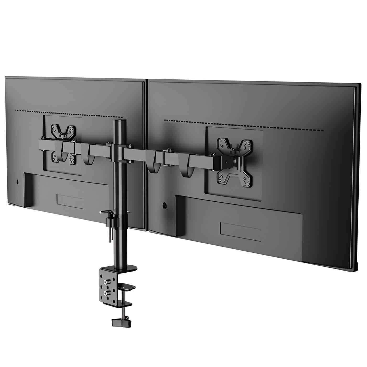Kaloc DW220-J Dual Monitor Arm Desk Mount Fully Adjustable Stand 17" to 27" - Pixel Zones
