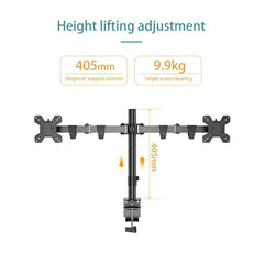 Kaloc DW220-J Dual Monitor Arm Desk Mount Fully Adjustable Stand 17" to 27" - Pixel Zones
