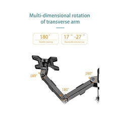 Kaloc DW220-J Dual Monitor Arm Desk Mount Fully Adjustable Stand 17" to 27" - Pixel Zones