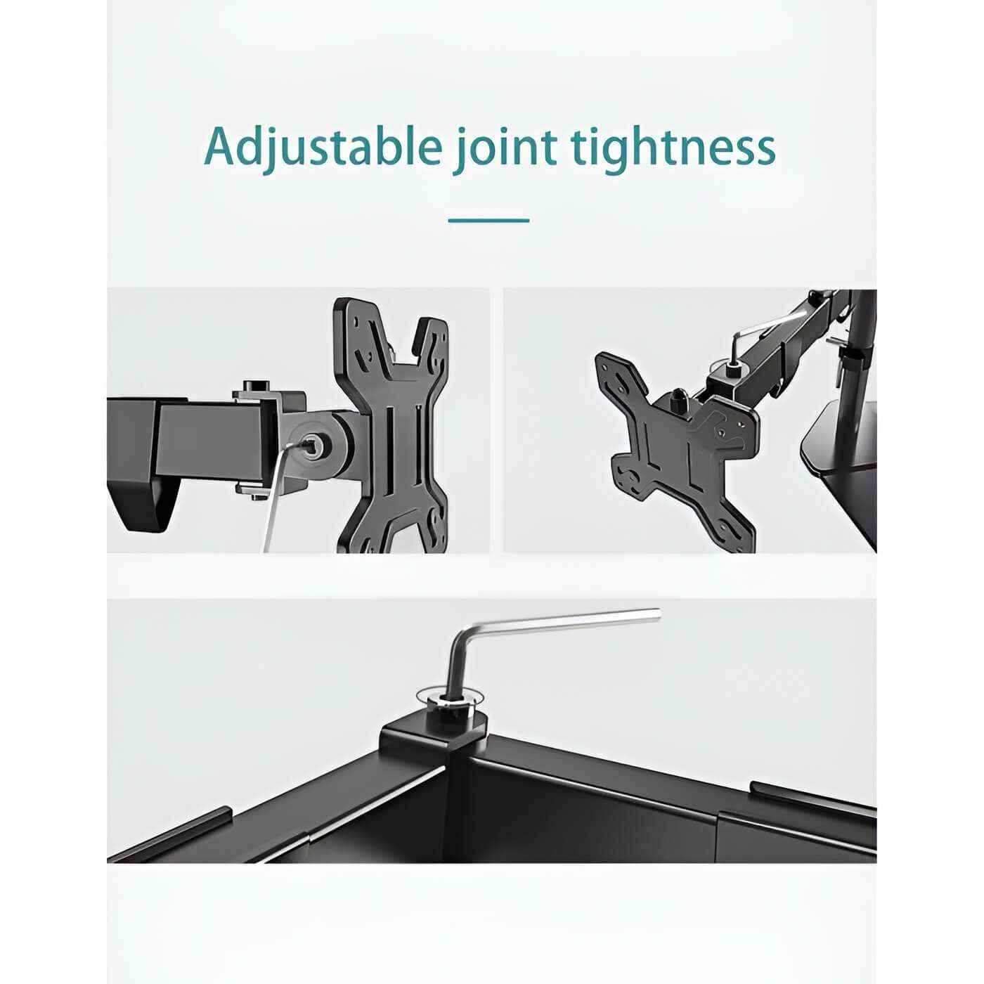 Kaloc DW220-J Dual Monitor Arm Desk Mount Fully Adjustable Stand 17" to 27" - Pixel Zones