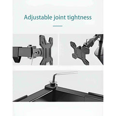 Kaloc DW220-J Dual Monitor Arm Desk Mount Fully Adjustable Stand 17" to 27" - Pixel Zones