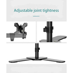 Kaloc DW220-T Dual Monitor Arm Desk Mount Fully Adjustable Stand 17" to 27" - Pixel Zones