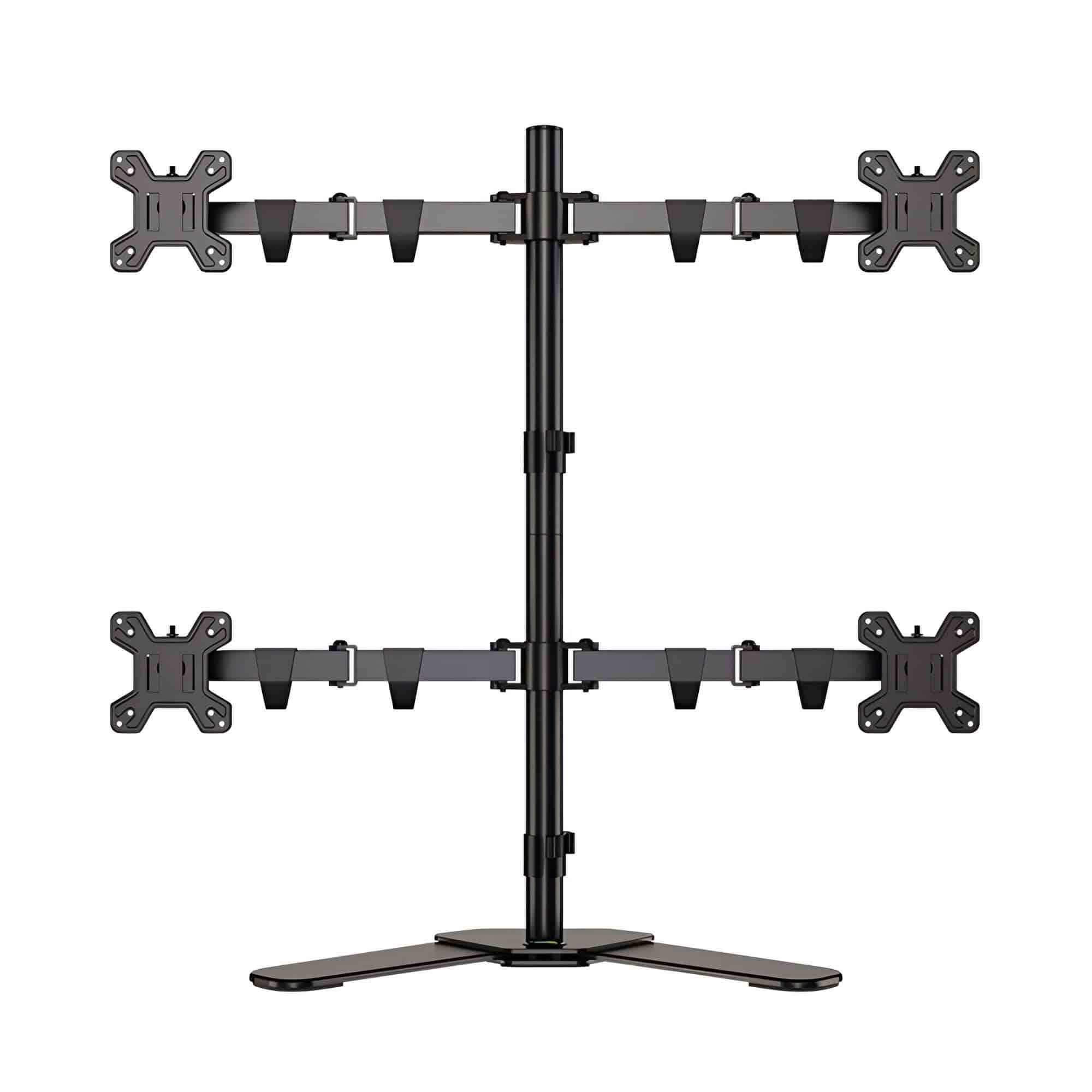 Kaloc DW240-T 4 Monitor Desk Mount Heavy Duty Fully Adjustable Stand 17" to 27" - Pixel Zones