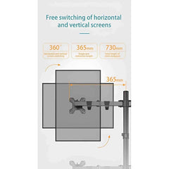 Kaloc KLC-DW240-J 4 Monitor Desk Mount Heavy Duty Fully Adjustable Stand 17" to 27" - Pixel Zones